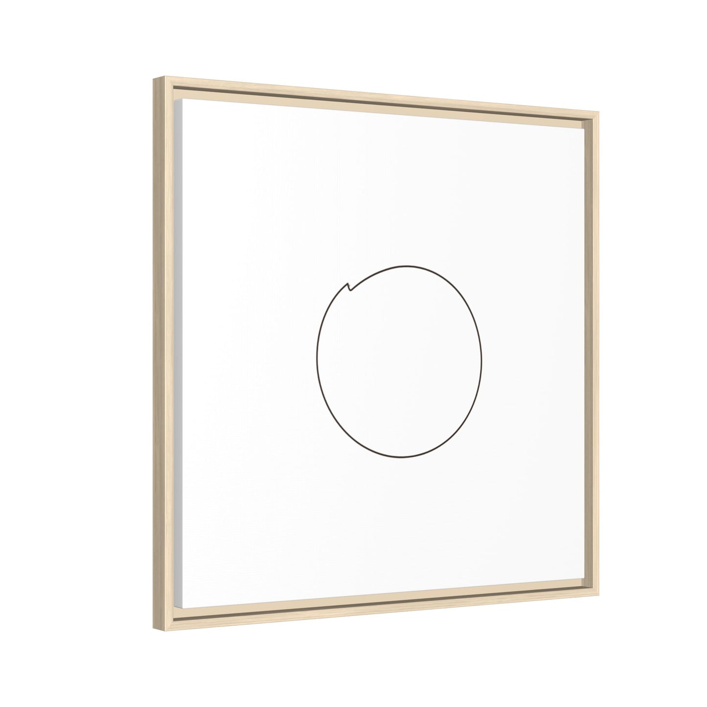 Minimal Circle Line Matte Canvas Framed | Modern Abstract Wall Art