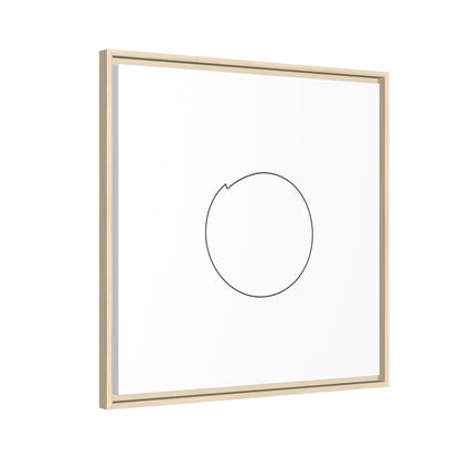 Minimal Circle Line Matte Canvas Framed | Modern Abstract Wall Art