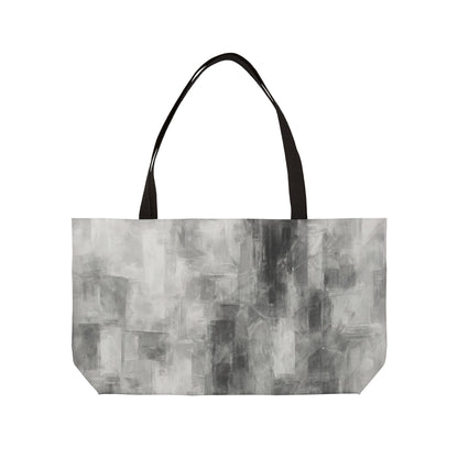 Chic Abstract Weekender Tote Bag - Stylish Travel Accessory, Beach Bag, Weekend Getaway Bag, Large Handbag, Gray Tote for Women - TRV