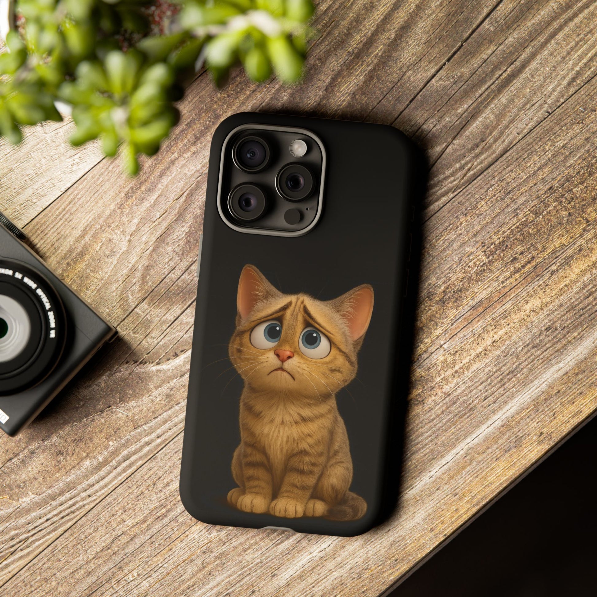 Cute Cat Phone Case, Adorable Kitty Cover, Pet Lover Gift, Unique Animal Design, Customizable Mobile Case - TRV
