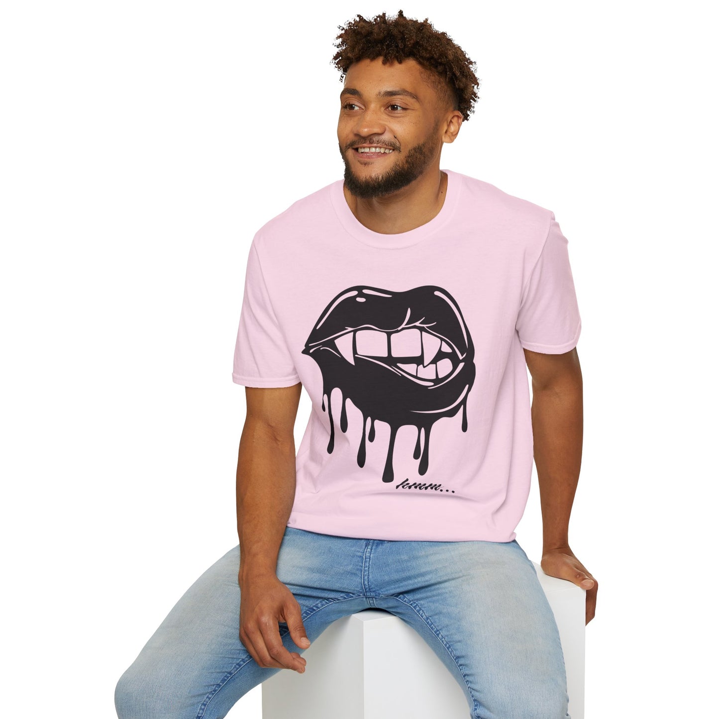 Edgy Graphic Unisex T-Shirt - Dripping Mouth Design, Cool Tee, Trendy Shirt, Hipster Top, Streetwear, Alternative Fashion, Holiday Gift