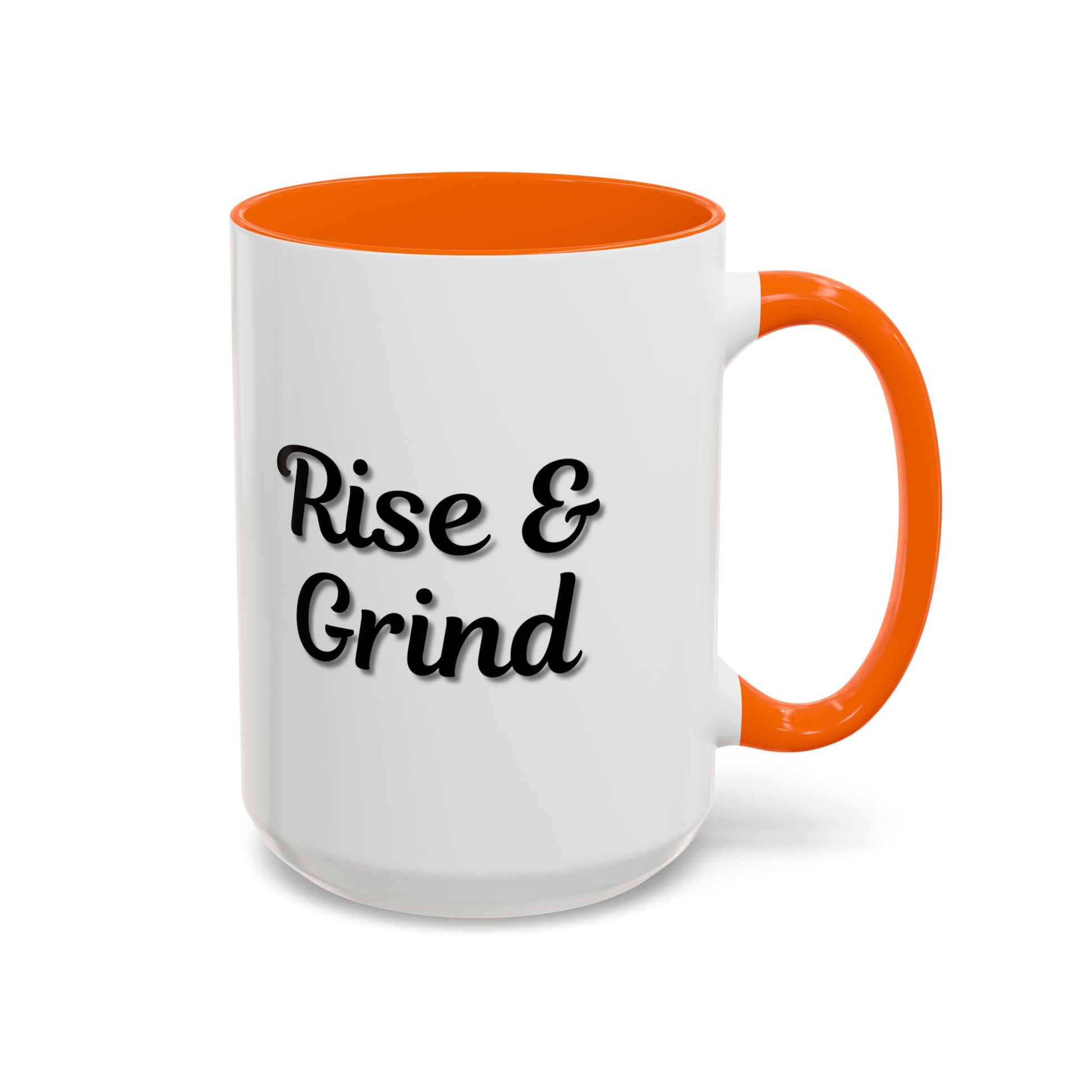 Rise & Grind Coffee Mug – Motivational Black Accent Mug for Daily Inspiration - TRV