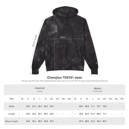 Champion Tie-Dye Hoodie - USA Embroidery, Unisex Hoodie, Trendy Casual Wear, Gift for Him, Outdoor Jacket - TRV