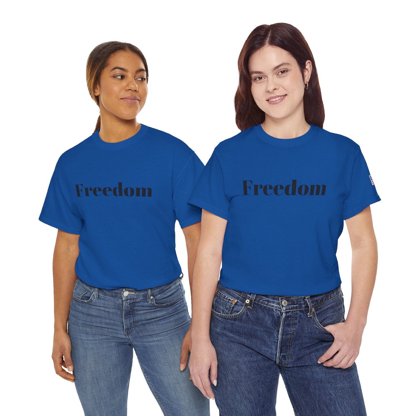 Freedom script tee | T-Shirt, American flag sleeve - TRV
