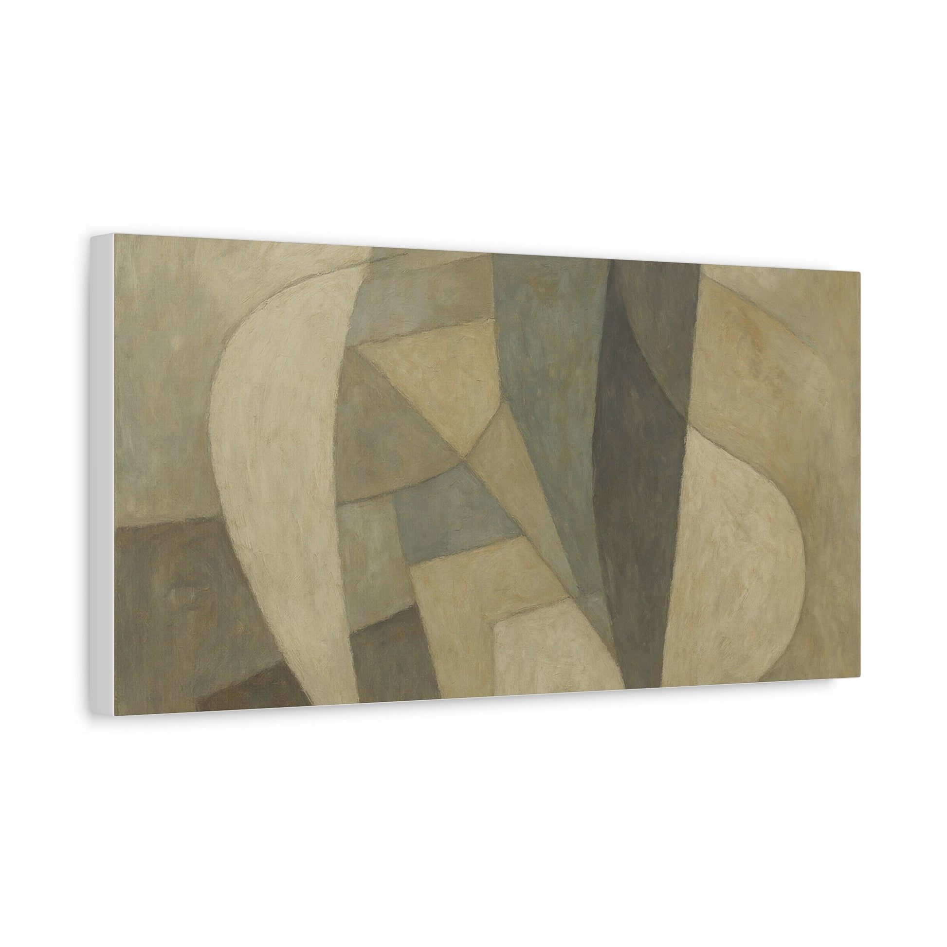 Abstract Neutral Geometric Shapes Matte Canvas - TRV