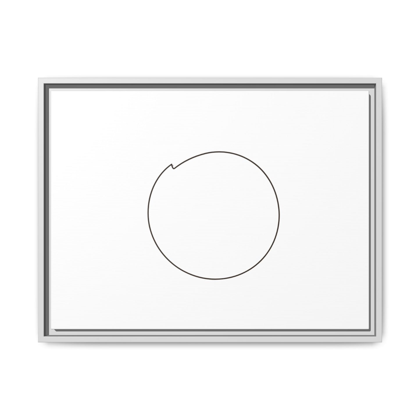 Minimal Circle Line Matte Canvas Framed | Modern Abstract Wall Art