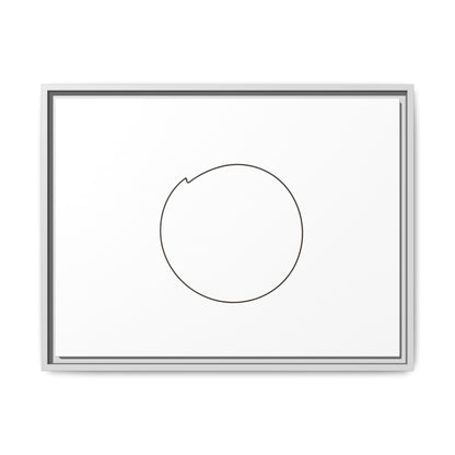 Minimal Circle Line Matte Canvas Framed | Modern Abstract Wall Art
