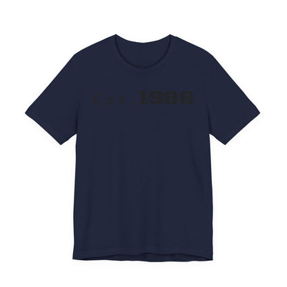 Est. 1988 Unisex Jersey Tee, Vintage Birthday Shirt, Casual Everyday Wear, Gift for Him or Her, Anniversary Celebration Tee