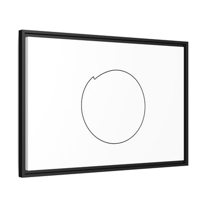 Minimal Circle Line Matte Canvas Framed | Modern Abstract Wall Art