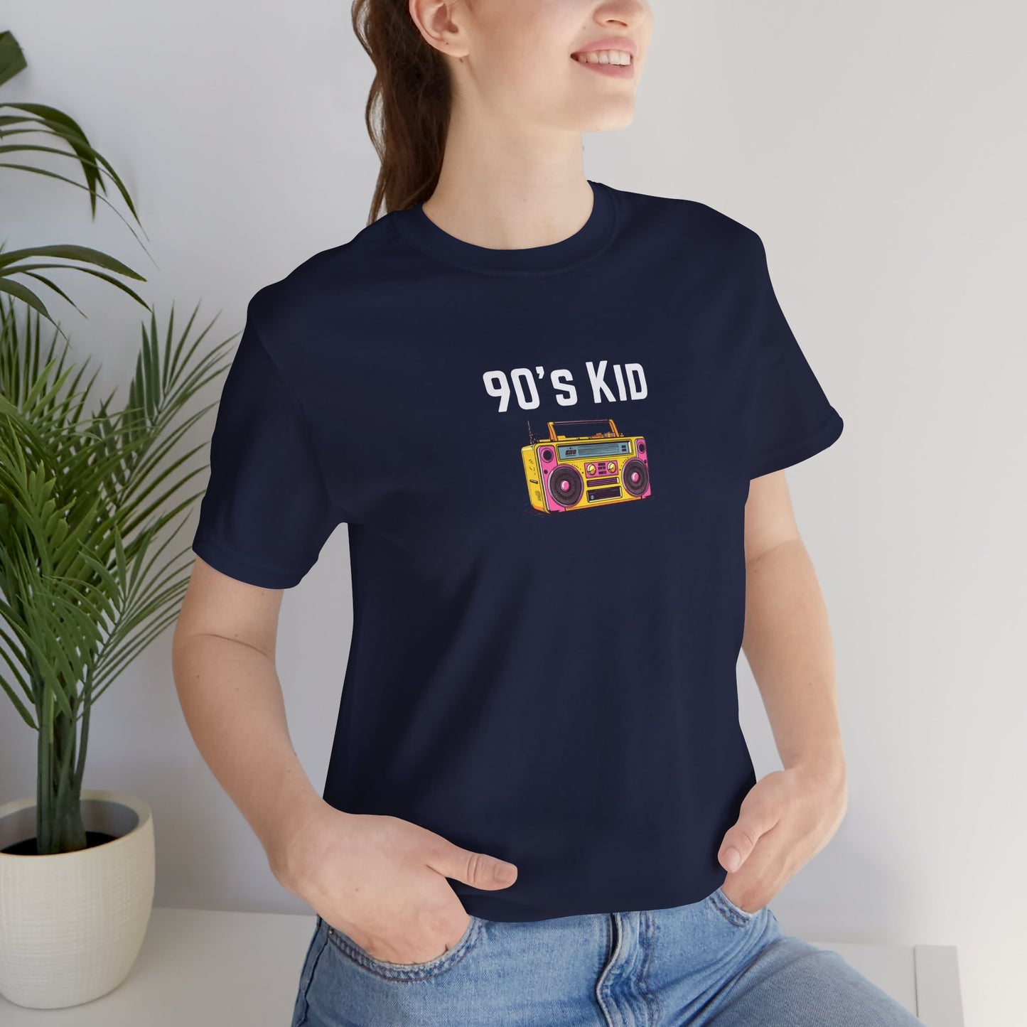 Retro Boombox Tee — 90s Kid Graphic T-Shirt