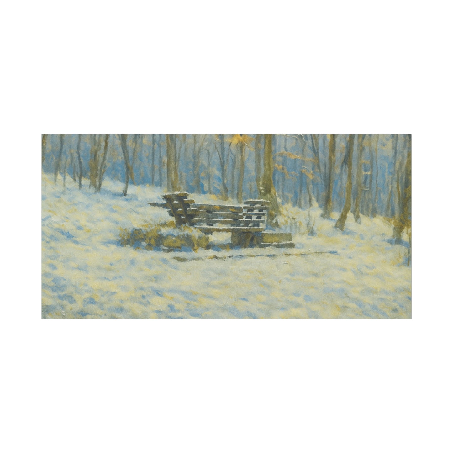 Winter Serenity Canvas Wall Art, Cozy Living Room Decor, Nature Landscape Print, Gift for Art Lovers, Home Decor, Seasonal Artwork - TRV