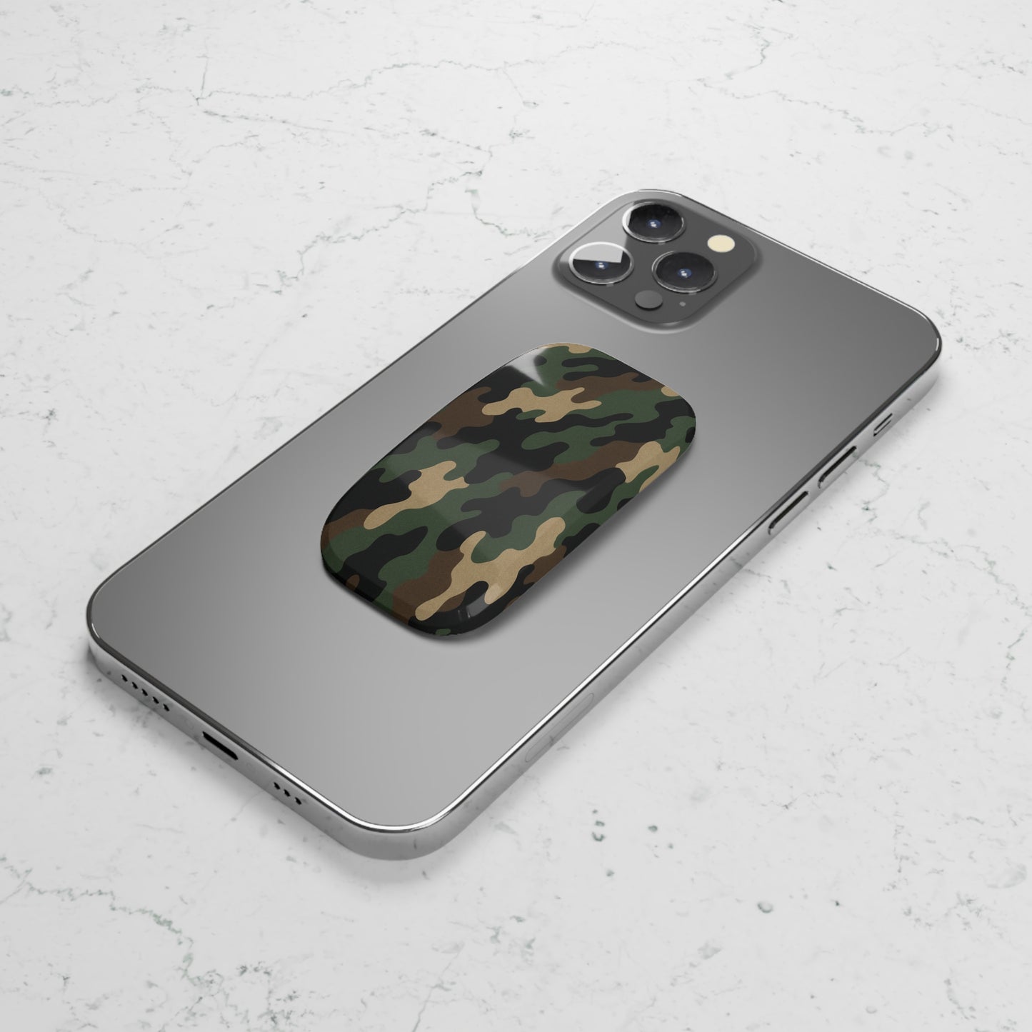 Camouflage Phone Grip Stand, Smartphone Holder, Mobile Accessory, Unique Gift for Tech Lovers, Adjustable Click-On Grip - TRV