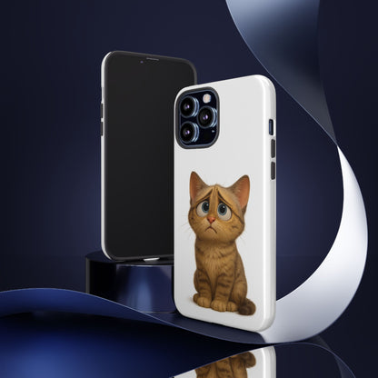 Cute Cat Phone Case, Funny Kitty Case, Animal Lover Gift, Cat Lover Accessory, Unique Cat Design Case, Pet Mom Gift - TRV