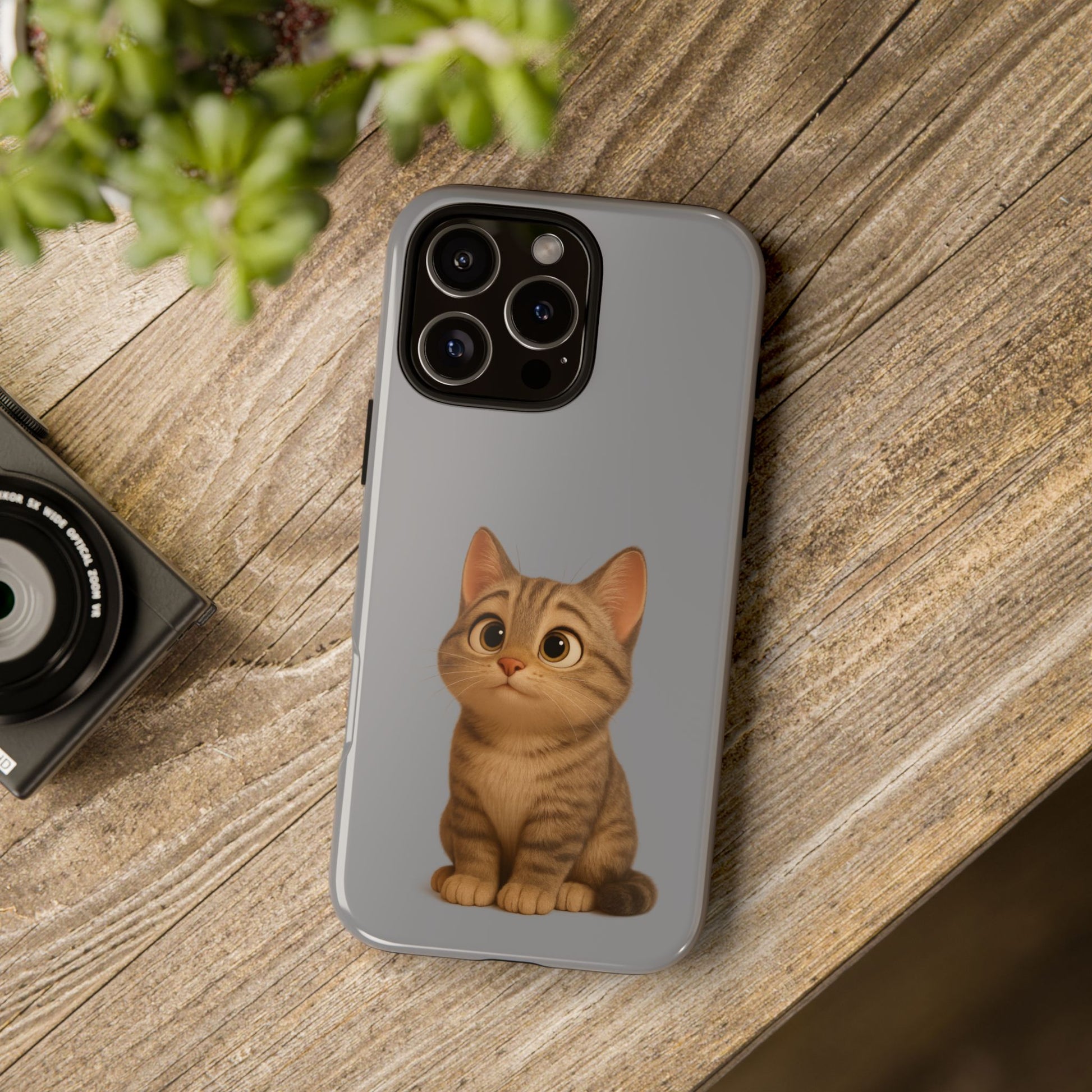 Cute Cat Phone Case, Kawaii Pet Accessory, Gift for Cat Lovers, Animal Phone Cover for Kids, Unique Kitty Design, Birthdays, Holidays - TRV