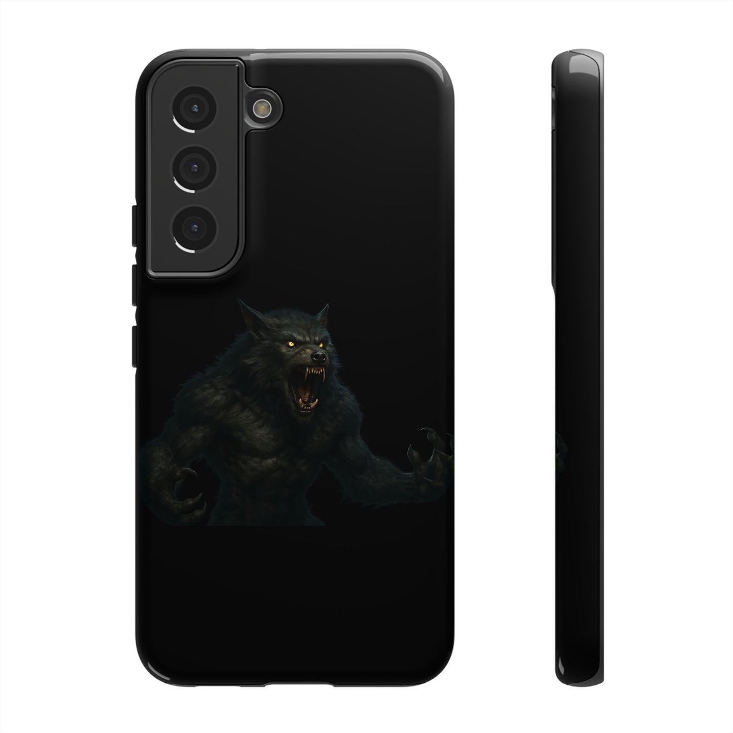 Werewolf Phone Case, Tough Cases, Black Panther Design, Gift for Animal Lovers, Phone Accessories, Fierce Phone Protection - TRV