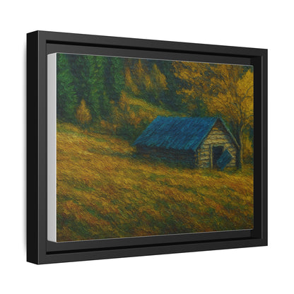 Framed Matte Canvas Print, Rustic Artwork, Farmhouse Decor, Nature Wall Art, Gift for Home, Autumn Decor, Landscape Painting