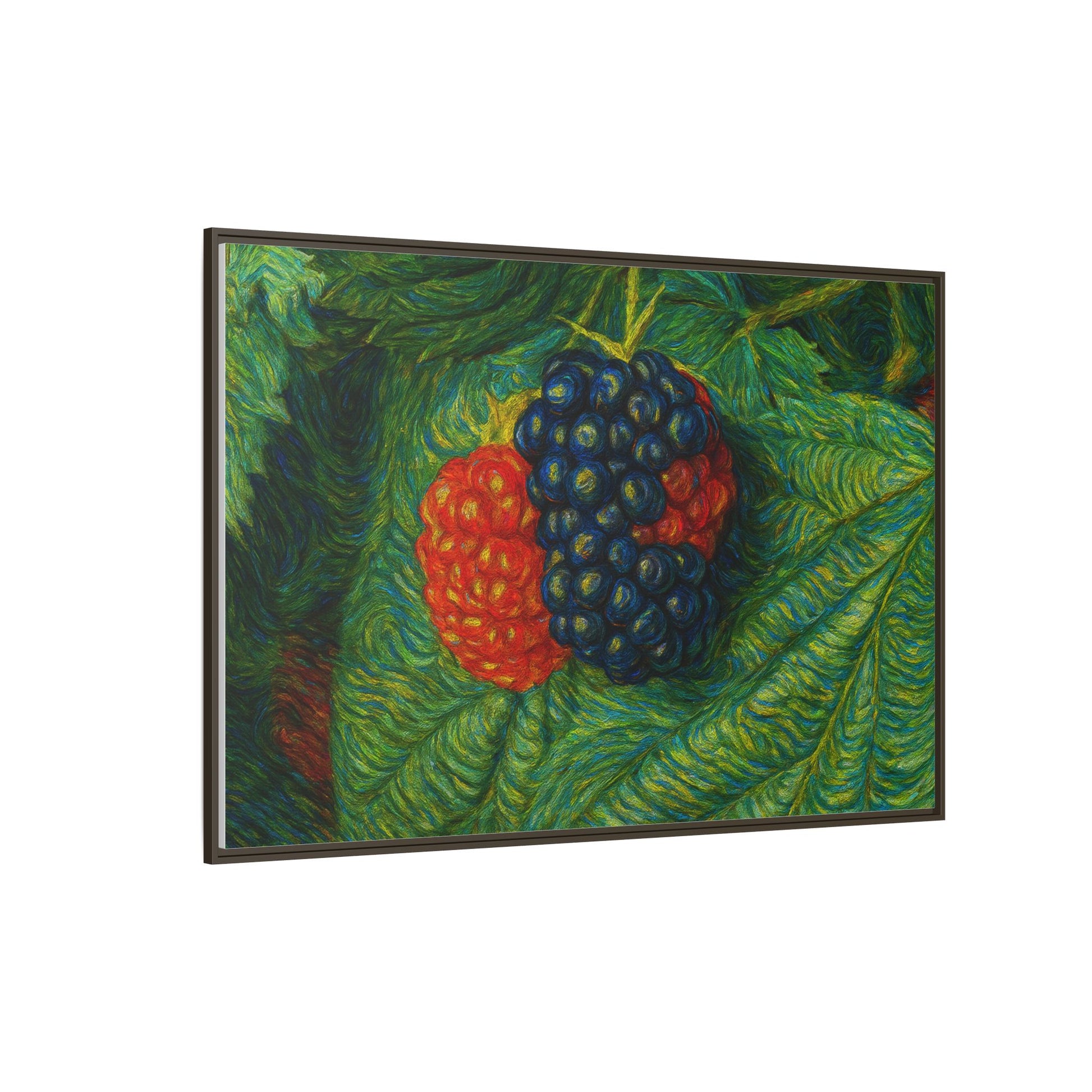 Van Gogh Style Blackberry Canvas Art, Framed Wall Decor, Botanical Print, Summer Home Decor, Gift for Garden Lovers - TRV