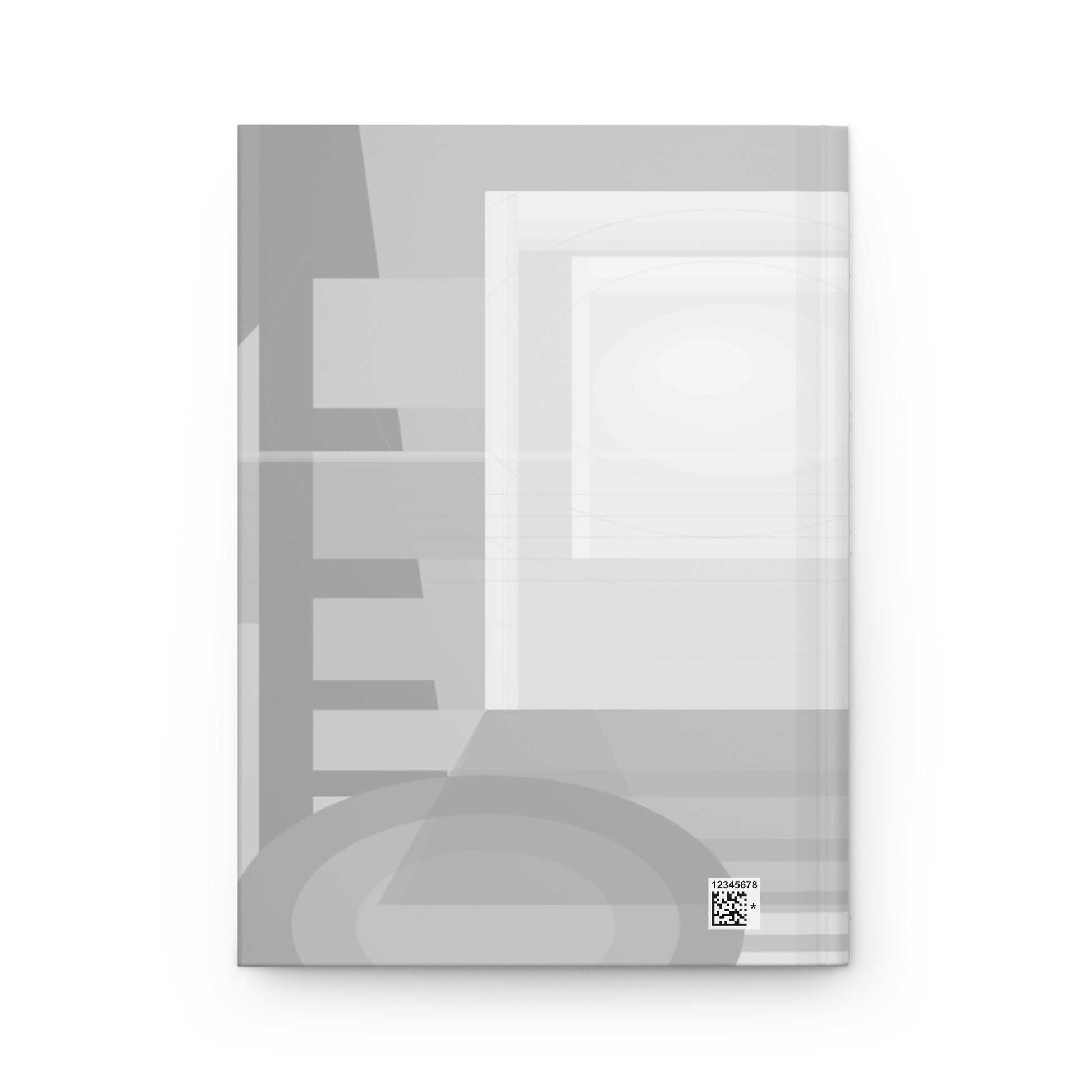 Abstract geometric shapes hardcover journal by Printify featuring modern minimal design, ideal for note-taking and creative writing.