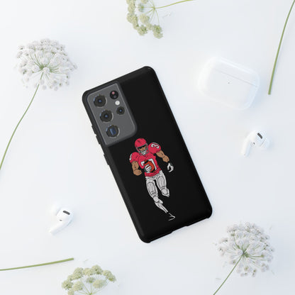 Football Player Tough Phone Case – Protective Black Sports iPhone Case