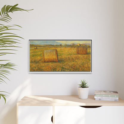 Framed Matte Canvas Wall Art - Rustic Farm Landscape, Country Decor, Home Gallery, Gift for Nature Lovers, Housewarming Decor - TRV