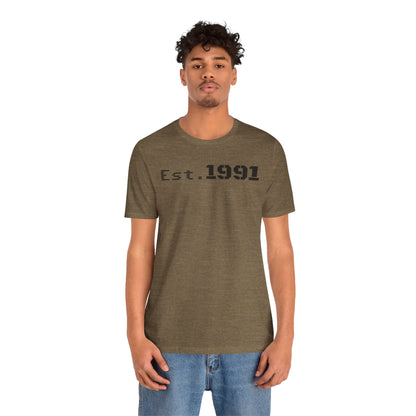 Established 1991 Unisex Jersey Tee | Vintage Anniversary Gift | Casual Wear, Birthday Shirt, Retro Style, Statement Tee, Gift for Him/Her - TRV