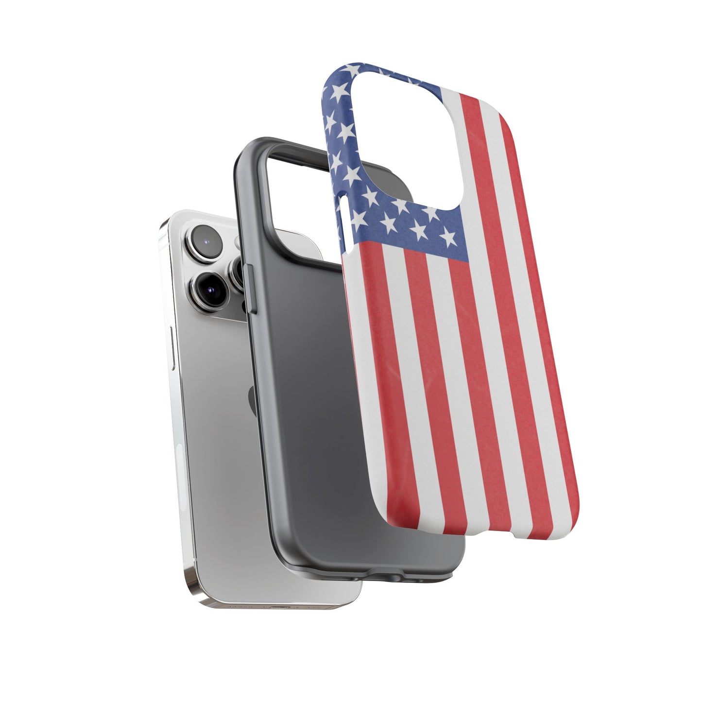 American Flag Phone Case - Patriotic Cell Cover, Tough Cases, USA Pride, Independence Day Gift, Veteran's Day, Phone Protection - TRV