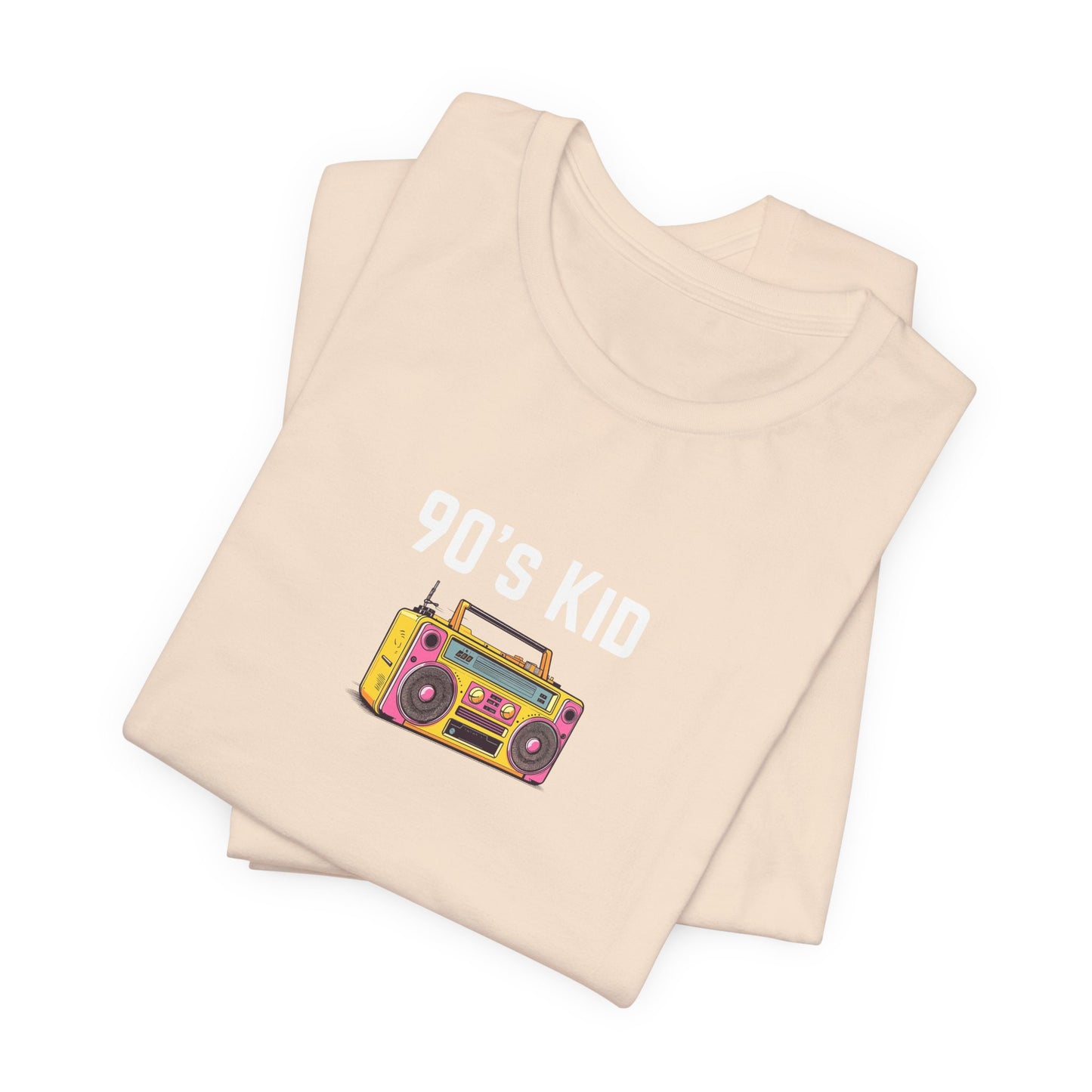 Retro Boombox Tee — 90s Kid Graphic T-Shirt
