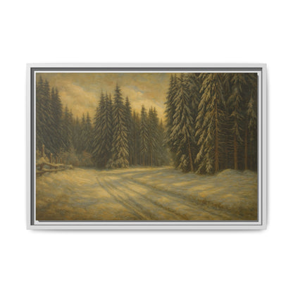 Framed Matte Canvas Wall Art - Serene Forest Landscape, Living Room Decor, Nature Print, Home Aesthetic, Gift for Nature Lovers, Wall [...] - TRV