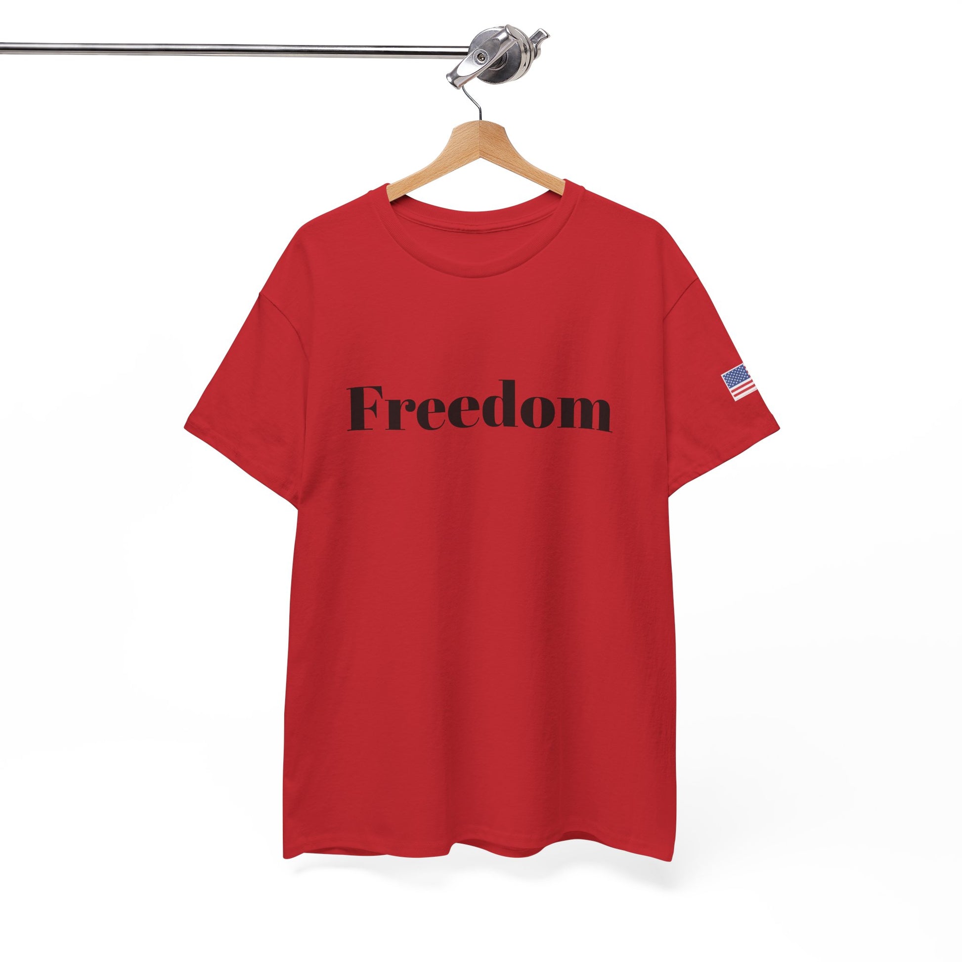 Freedom script tee | T-Shirt, American flag sleeve - TRV
