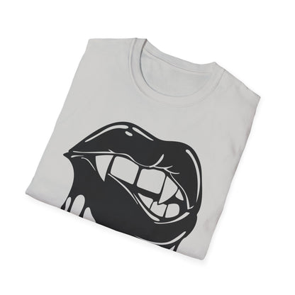 Edgy Graphic Unisex T-Shirt - Dripping Mouth Design, Cool Tee, Trendy Shirt, Hipster Top, Streetwear, Alternative Fashion, Holiday Gift