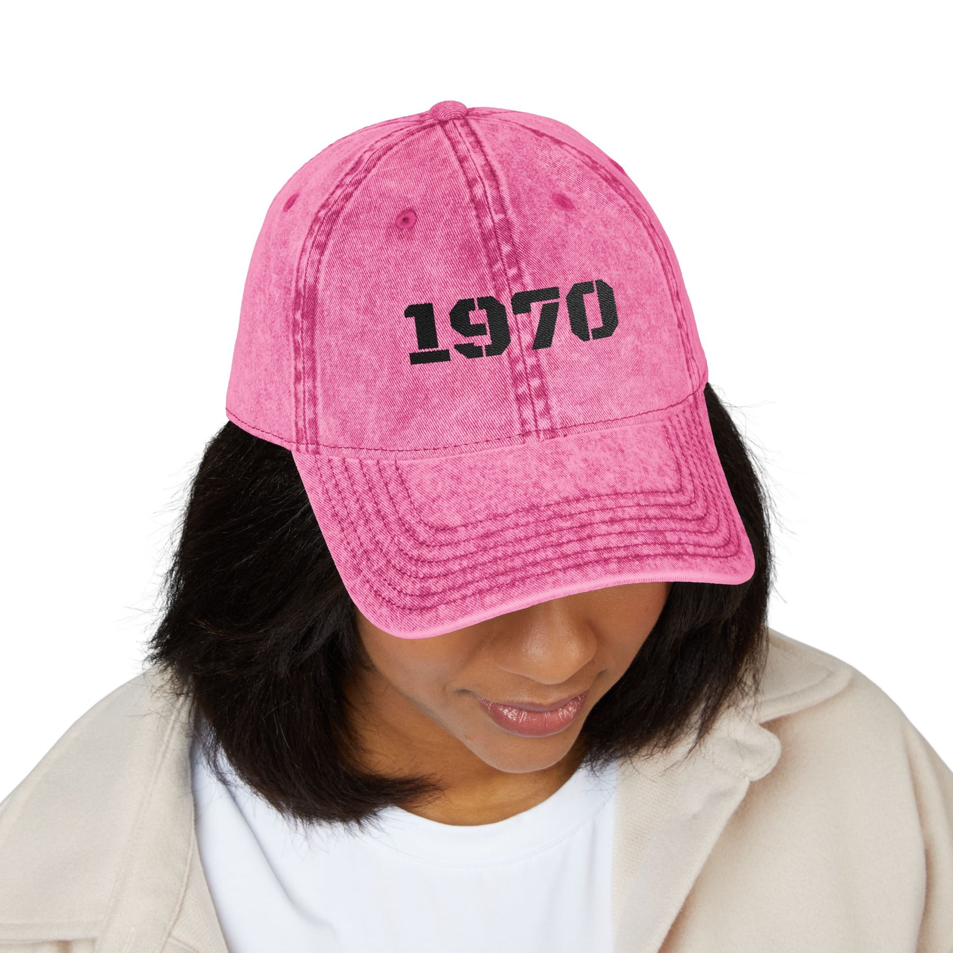 Vintage Embroidered Cap, Retro Baseball Hat, 70s Style Headwear, Gift for Dad, Casual Fashion Accessory - TRV