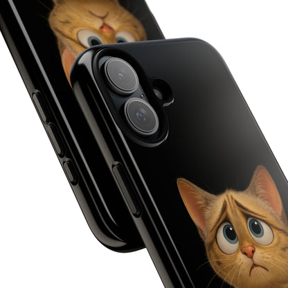 Cute Cat Phone Case, Adorable Kitty Cover, Pet Lover Gift, Unique Animal Design, Customizable Mobile Case - TRV