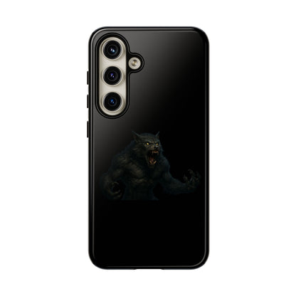 Werewolf Phone Case, Tough Cases, Black Panther Design, Gift for Animal Lovers, Phone Accessories, Fierce Phone Protection - TRV