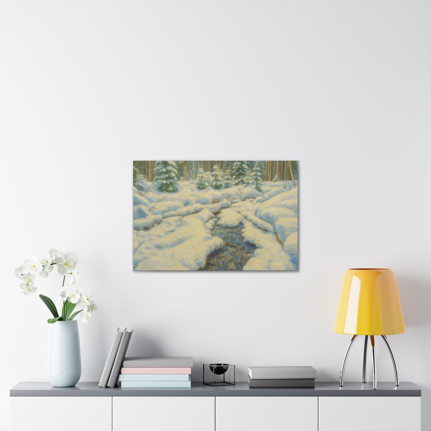 Winter Wonderland Canvas Art, Cozy Home Decor, Winter Landscape Wall Art, Nature Print, Holiday Gift Idea