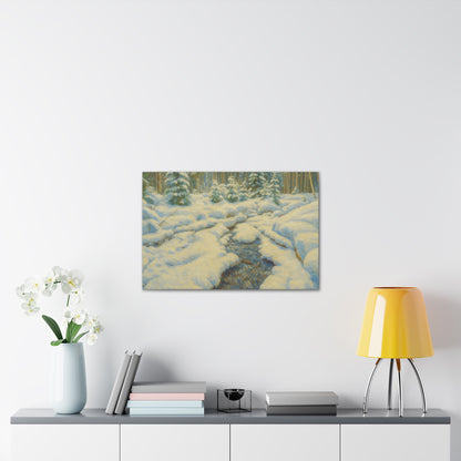 Winter Wonderland Canvas Art, Cozy Home Decor, Winter Landscape Wall Art, Nature Print, Holiday Gift Idea