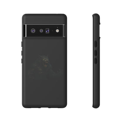 Werewolf Phone Case, Tough Cases, Black Panther Design, Gift for Animal Lovers, Phone Accessories, Fierce Phone Protection - TRV