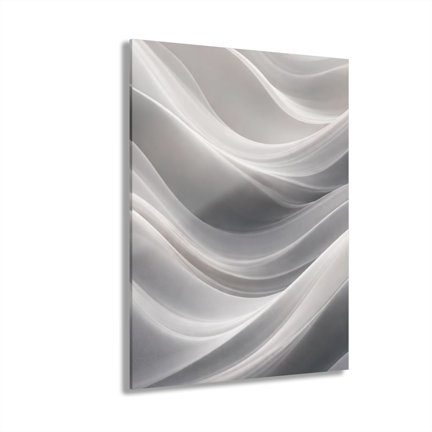 Abstract White Wave Acrylic Print | Wall Art