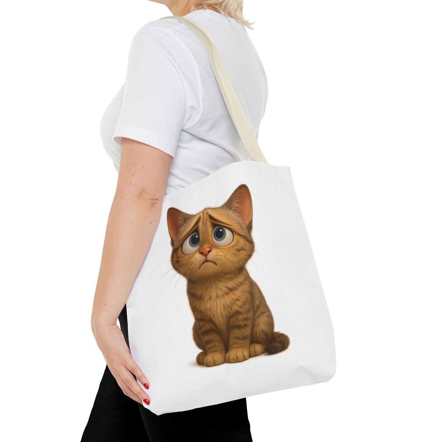 Cute Cat Tote Bag, Animal Lover Gift, Shopping Tote, Reusable Bag, Cute Merchandise, Eco-Friendly Gift - TRV