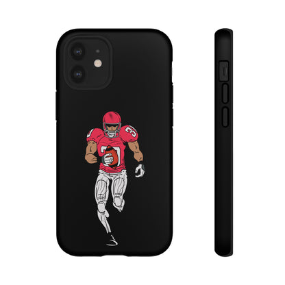Football Player Tough Phone Case – Protective Black Sports iPhone Case