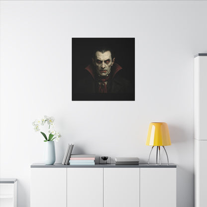 Vampire Portrait Canvas Wall Art – Gothic Dracula Print on Canvas
