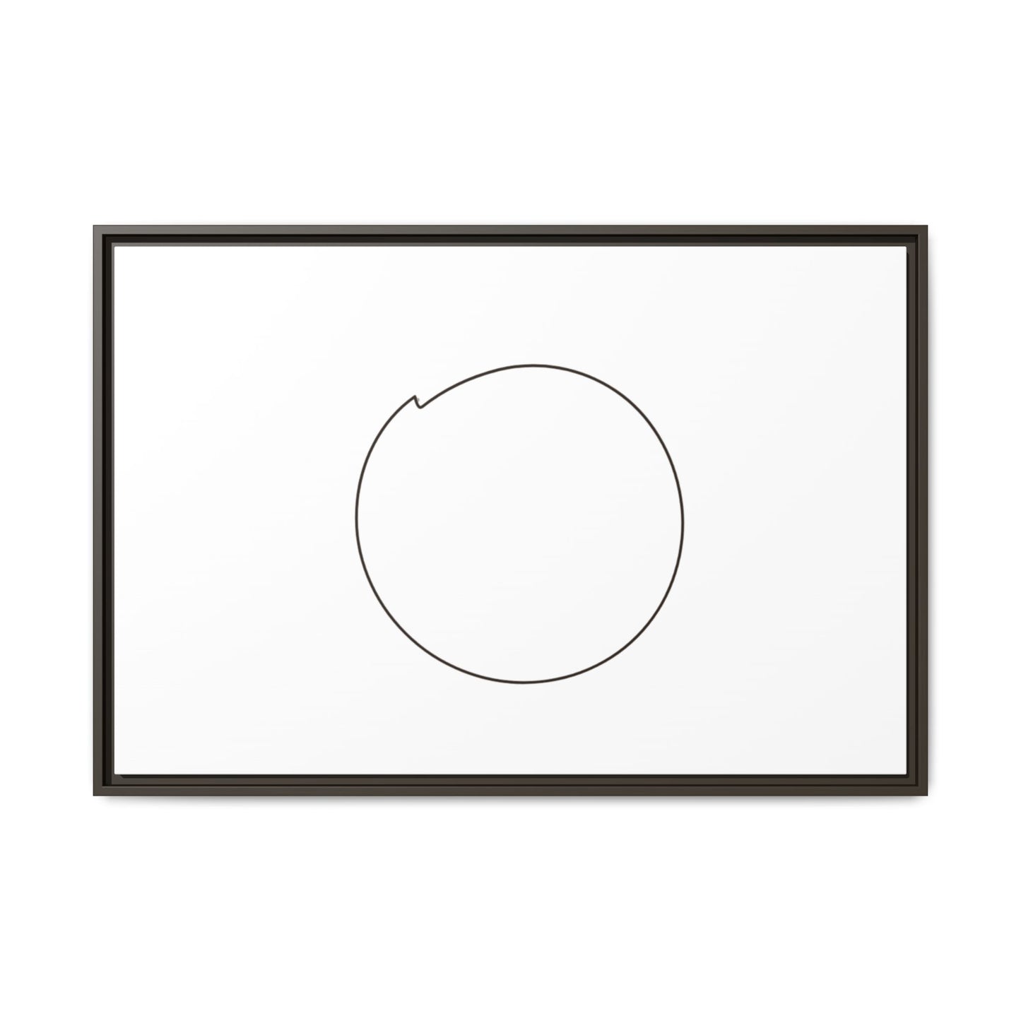 Minimal Circle Line Matte Canvas Framed | Modern Abstract Wall Art