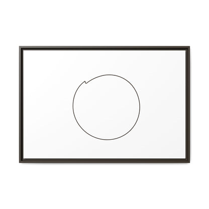 Minimal Circle Line Matte Canvas Framed | Modern Abstract Wall Art