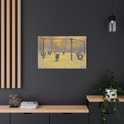 Playground Art Print, Family Room Decor, Nostalgic Wall Art, Kids Room Decoration, Gift for Parents, Children's Playroom - TRV