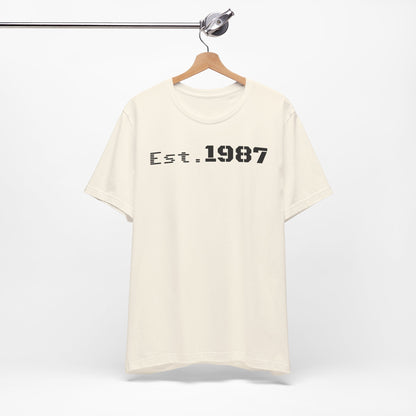 Est. 1987 Unisex Tee - Vintage Style Shirt, 80s Birth Year Gift, Casual Wear, Birthday T-Shirt, Retro Graphic Tee