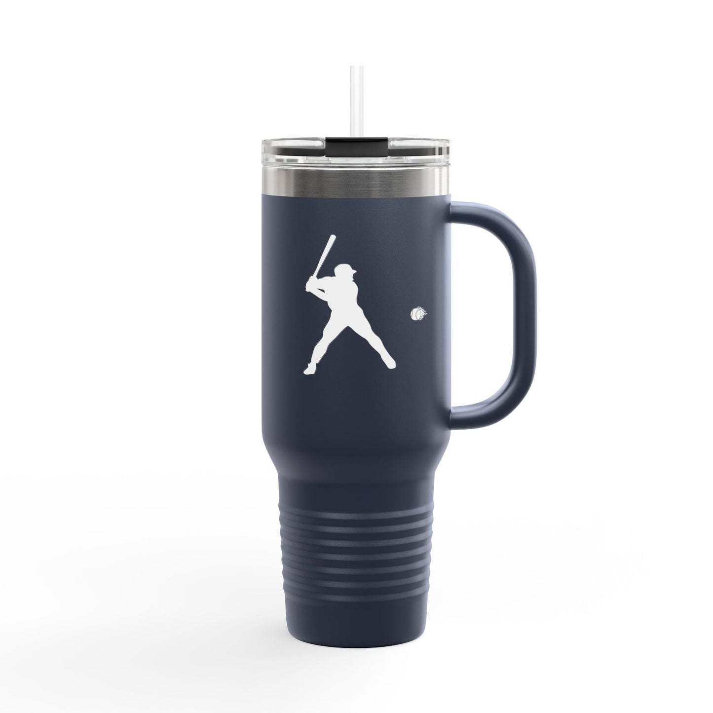 Insulated Travel Mug for Sports Lovers, 40oz Tumbler, Red Baseball Design, Perfect Gift for Fans, Outdoor Adventures, Road Trips, Tailgating
