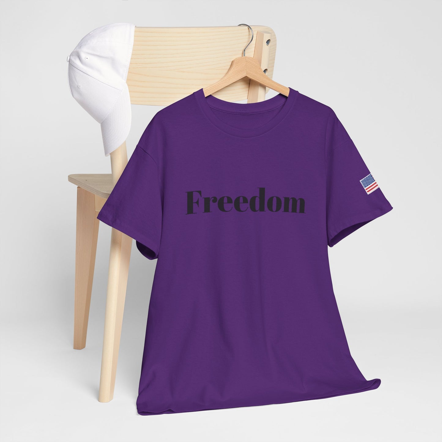 Freedom script tee | T-Shirt, American flag sleeve - TRV