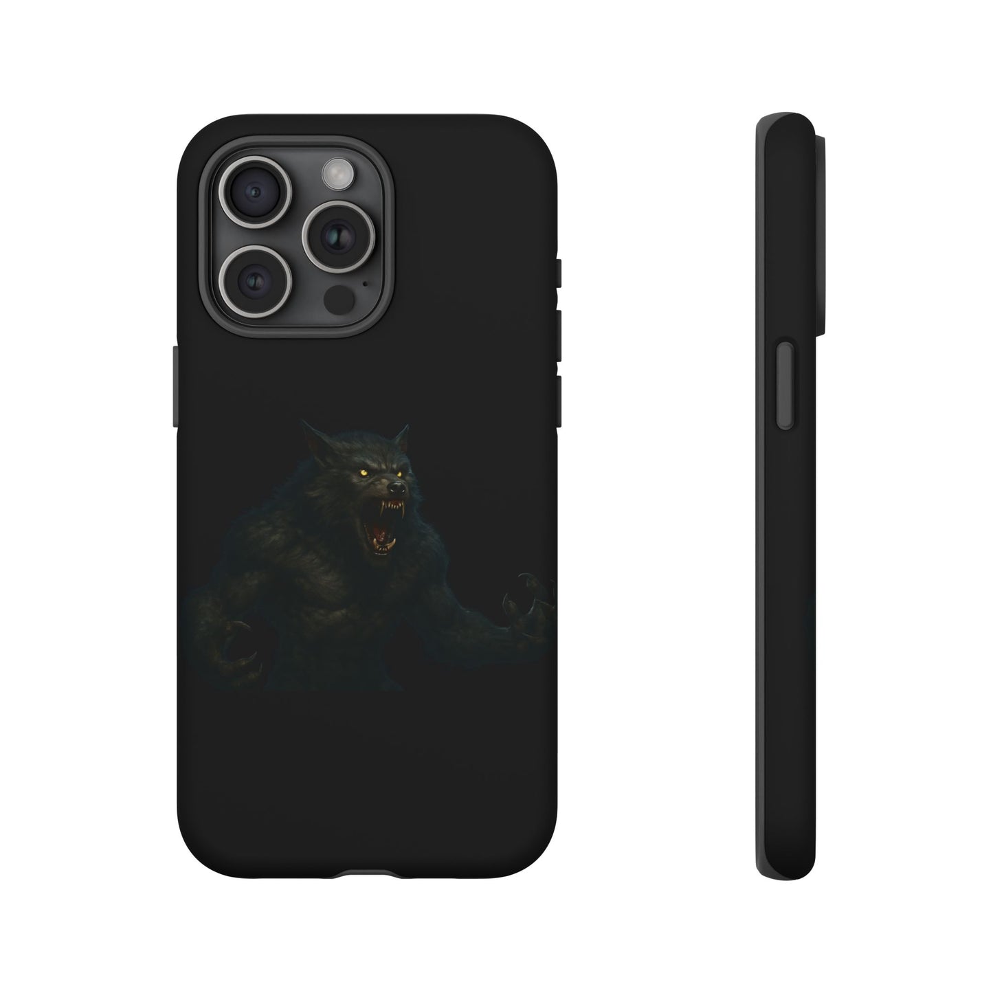 Werewolf Phone Case, Tough Cases, Black Panther Design, Gift for Animal Lovers, Phone Accessories, Fierce Phone Protection - TRV