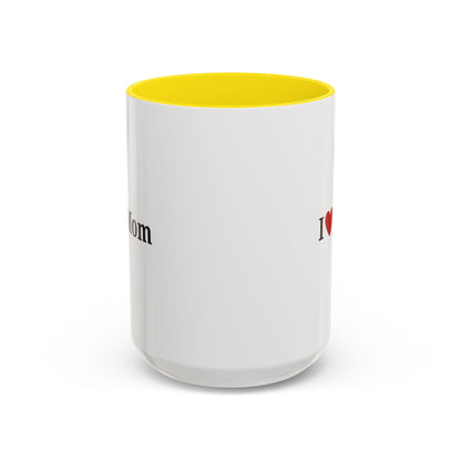 I Love Mom Accent Coffee Mug - Perfect Gift for Mother's Day & Special Occasions - TRV