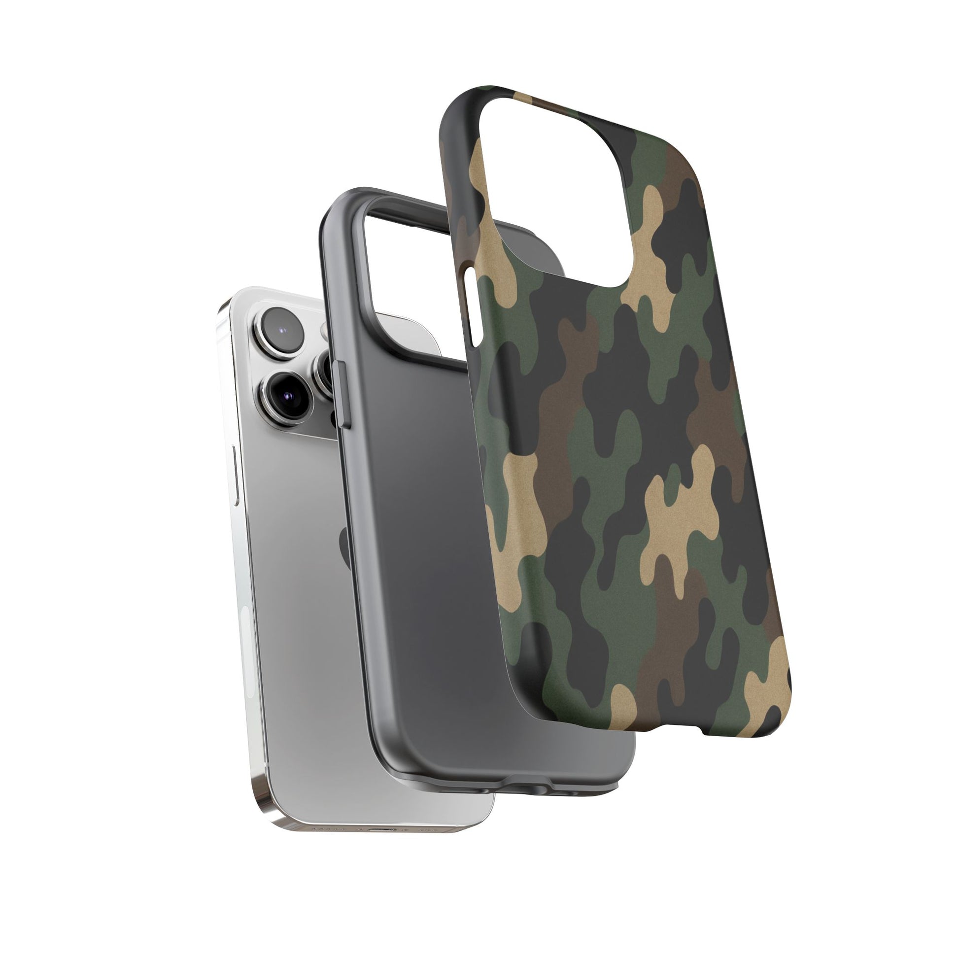 Camouflage Phone Case, Tough Cases, Military Style, Unique Phone Accessories, Gift for Him, Durable Phone Cover - TRV