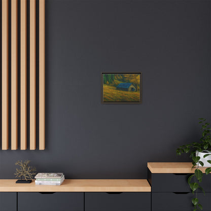 Framed Matte Canvas Print, Rustic Artwork, Farmhouse Decor, Nature Wall Art, Gift for Home, Autumn Decor, Landscape Painting